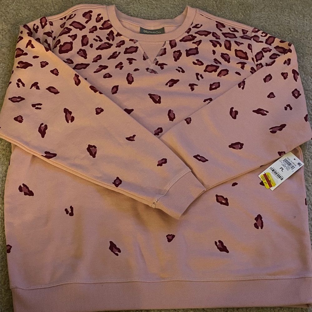 Pink Leopard Print Sweatshirt